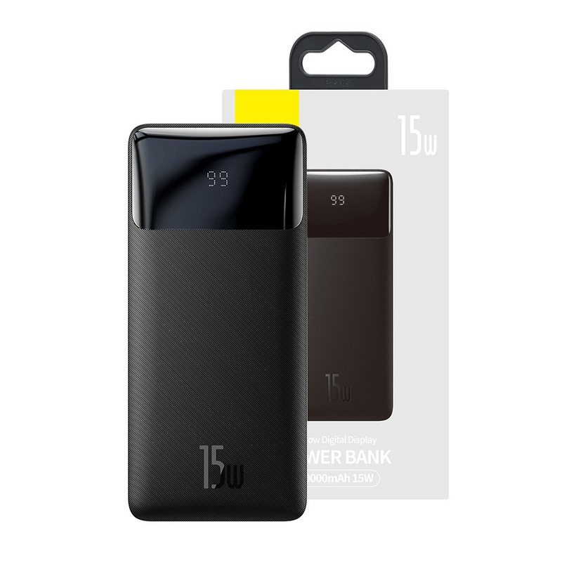 Load image into Gallery viewer, Baseus Bipow Digital Display Power Bank 10000mAh 15W (Overseas Edition) PPBD050001-Black
