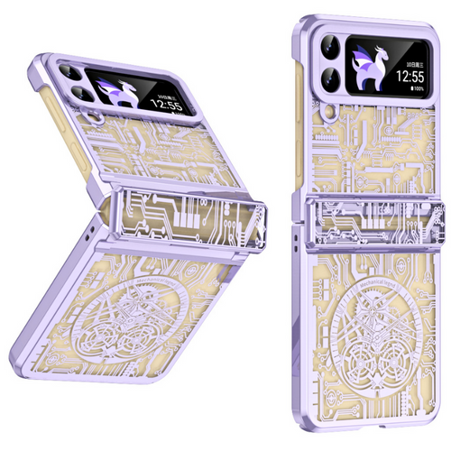 Samsung Galaxy Z Flip 3 SM-F711 Mechanical Electroplated Flat Hinge Shockproof Fashion-Forward Series Case