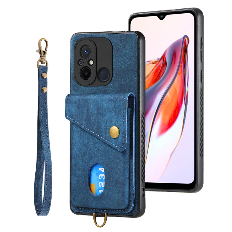 [With Lanyard] Xiaomi Mi 13/Pro/Lite Leather Card Holder Full-Wrap Shockproof Wallet Series Case - i-Station Mobile Phone & Electronic Device Repair and Accessories