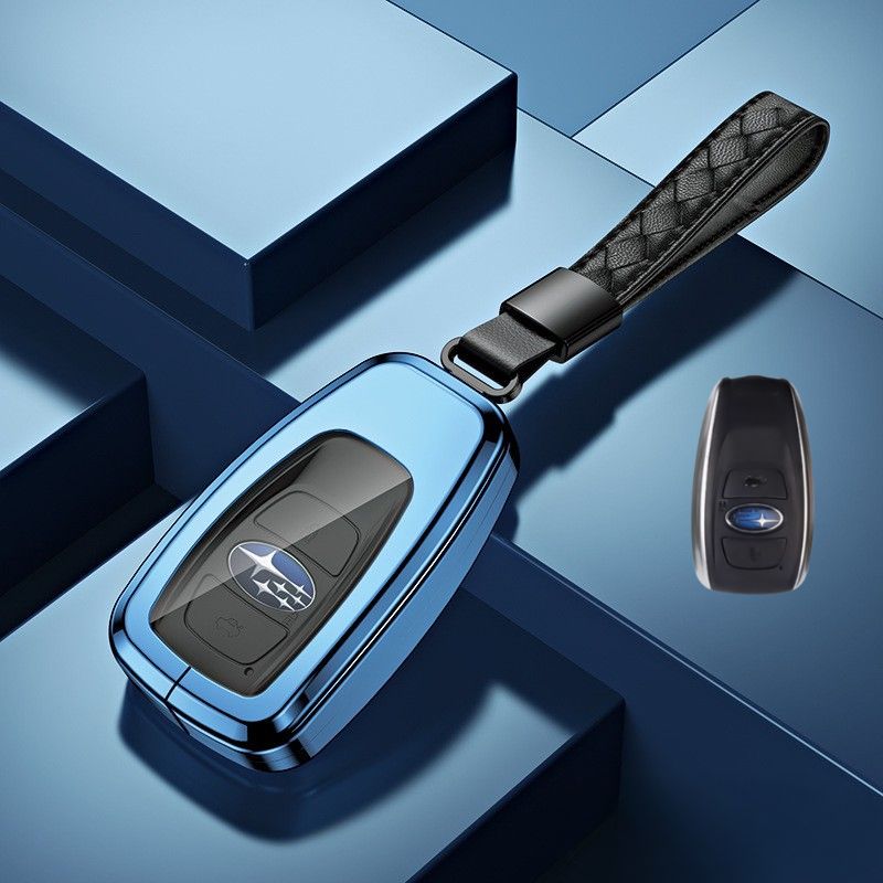Load image into Gallery viewer, Subaru Alloy + TPU Film Protection Car Key Fob Case Cover For Outback, Forester, Impreza, WRX, XV, Crosstrek, Legacy
