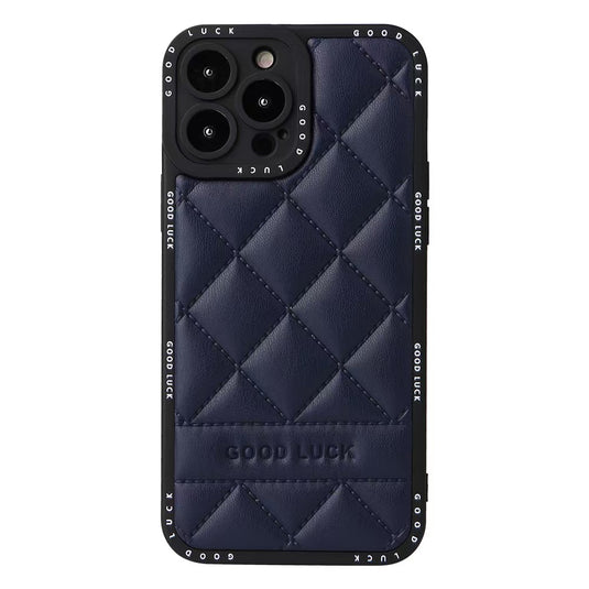 Apple iPhone 12/Pro/Pro Max Diamond Pattern Full-Body Shockproof Leather Phone Case