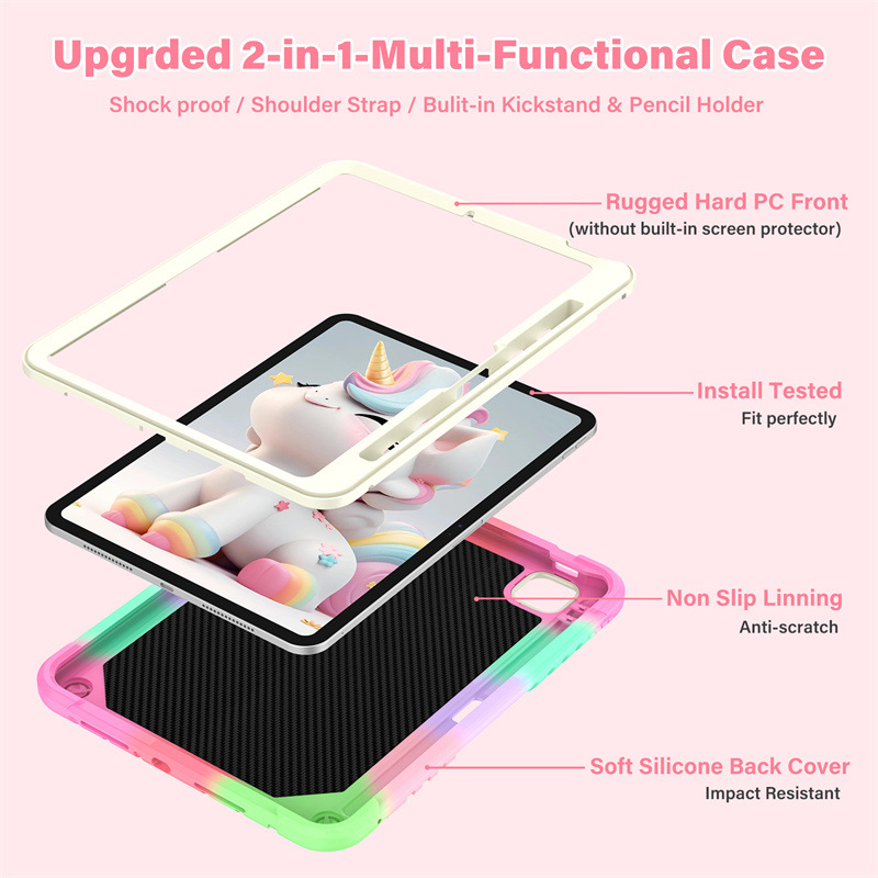 Load image into Gallery viewer, [Built-in Stand] Samsung Galaxy Tab A9 Plus 11’’ 2023 (X210/X215/X216B) - Kids Silicone Butterfly Heavy Duty Shockproof Case
