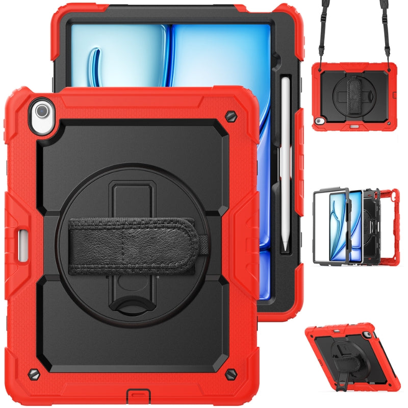 Load image into Gallery viewer, [Built-in 360° Rotating Hand Strap &amp; Stand] Apple iPad 10.9 Inch 10th Gen (2022) Shockproof with Screen Protector Pencil Holder Heavy Duty Series Case
