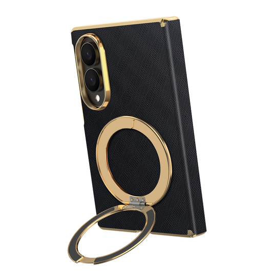 Samsung Galaxy Z Fold8 (SM-F971) - Premium Electroplated Business Magnetic Stand Case with Hinge Protection