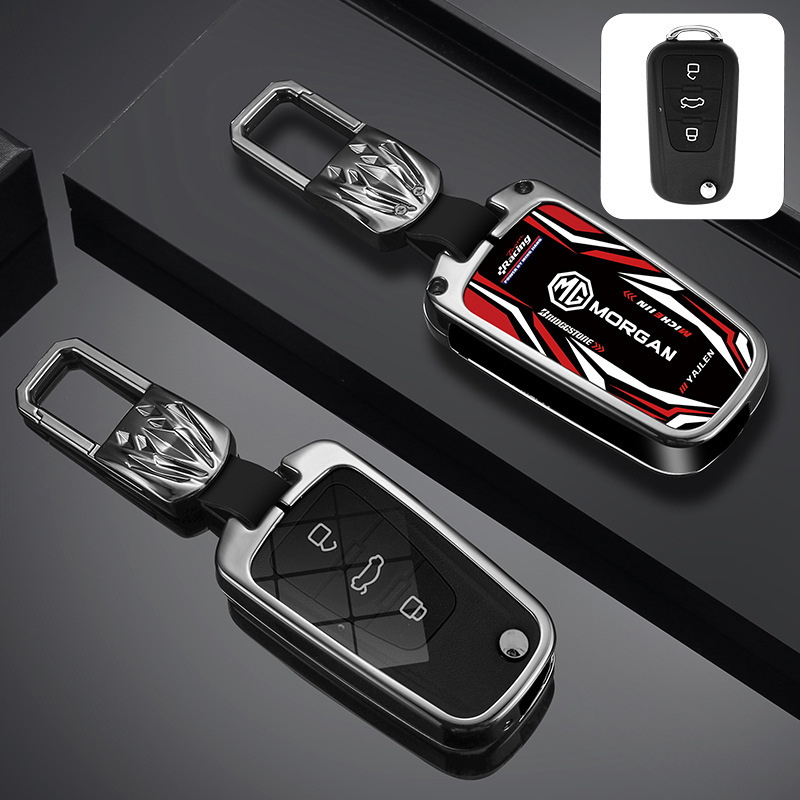 Load image into Gallery viewer, MG Stylish Racing-inspired Design Car Key Fob Case Cover For MG5, MG7, MG GT, MG GS, MG ZS, MG 360
