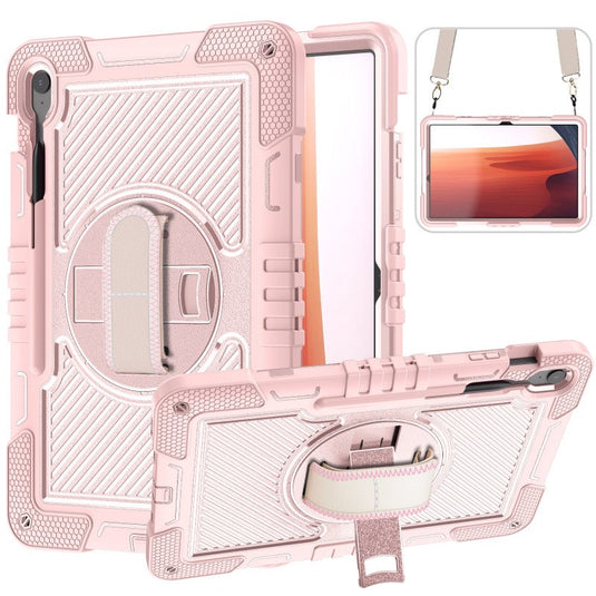 [Built-in Stand] Samsung Galaxy Tab S10 FE Plus (2025) 13.1" - 360 Degree Rotating Shockproof Protection Case With Hand & Shoulder Strap