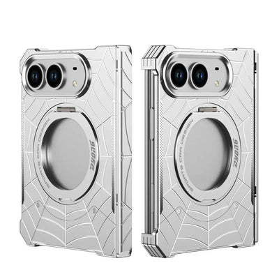 Apple iPhone Duo Frameless Mecha Metal Spiderman Rotating Magnetic Stand Case - i-Station Mobile Phone & Electronic Device Repair and Accessories