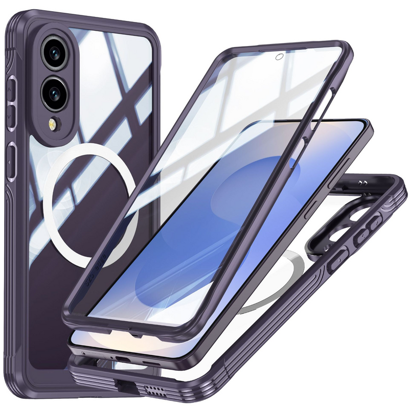 Load image into Gallery viewer, [Magsafe Compatible] Samsung Galaxy S25 Edge (SM-S937) - 9H Glass Three-proof Full Cover Heavy Duty Series Case
