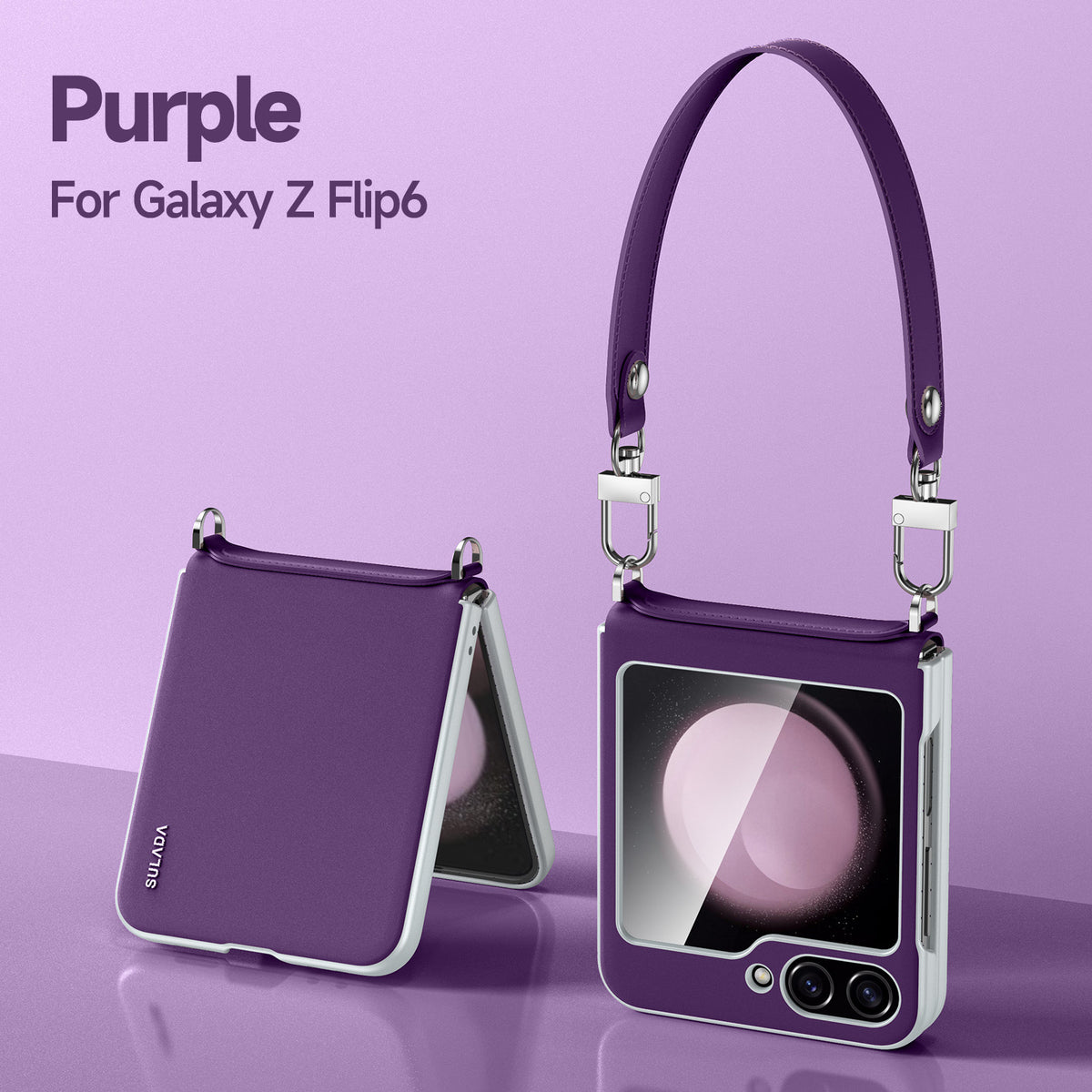 [With Lanyard] Samsung Galaxy Z Flip6 SM-F741 Folding Liquid Leather Anti-fouling Case - i-Station Mobile Phone & Electronic Device Repair and Accessories