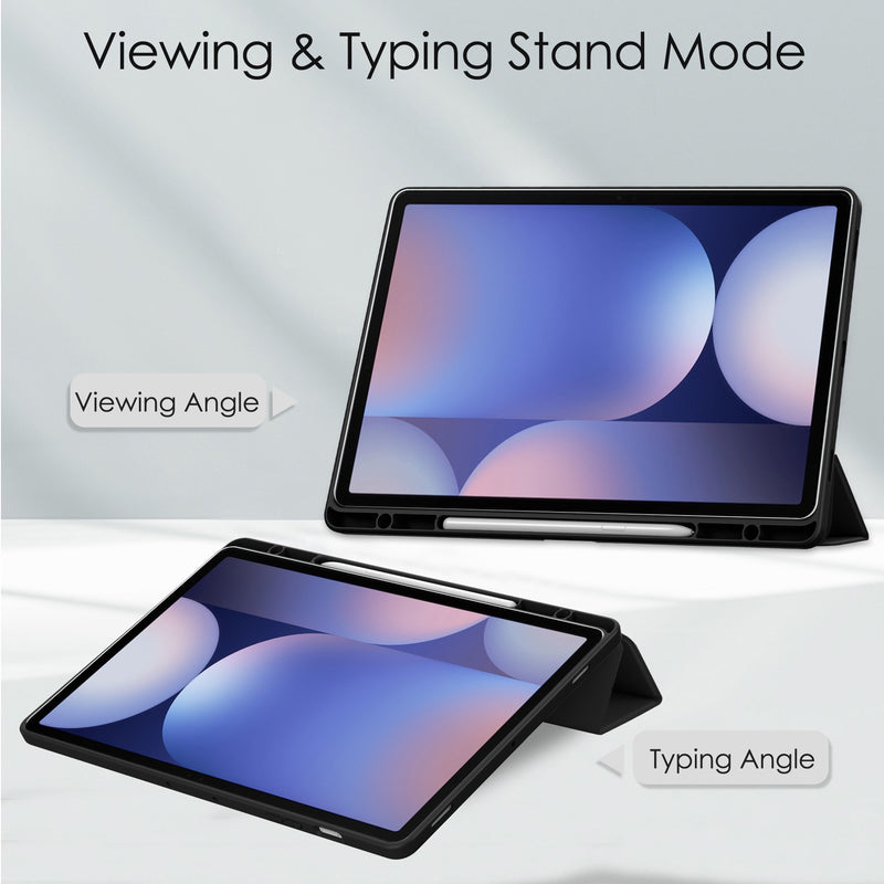 Load image into Gallery viewer, [With Pen Slot] Samsung Galaxy Tab S10 FE Plus (2025) 13.1&quot; - Acrylic Transparent Foldable Flip Cover Case
