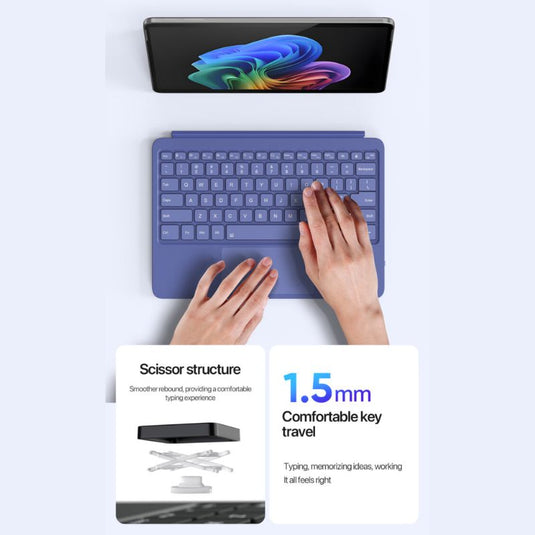 Compatible with Microsoft Surface Pro 12 (2025) - DUXDUCIS Wireless Bluetooth Magnetic Touch Keyboard With RGB Backlight - i-Station Mobile Phone & Electronic Device Repair and Accessories