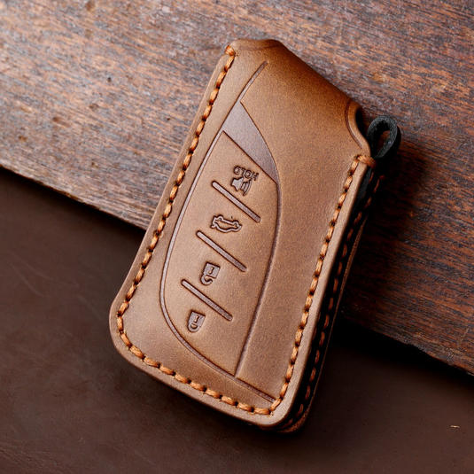 Lexus Handcrafted Genuine Leather Folding Car Key Fob Case Cover For Lexus NX200t, NX300, NX300h, NX350, NX Hybrid, RX270, RX300, RX350, RX450h, LX570, LX600, IS250, IS300, IS350 - i-Station Mobile Phone & Electronic Device Repair and Accessories