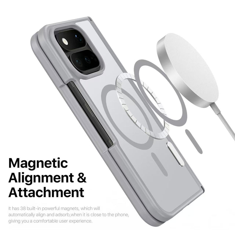 Load image into Gallery viewer, [Magsafe Compatible] Google Pixel 11 Pro Fold - Matte Magnetic Anti-Slip Shockproof PC Case with Hinge Protection
