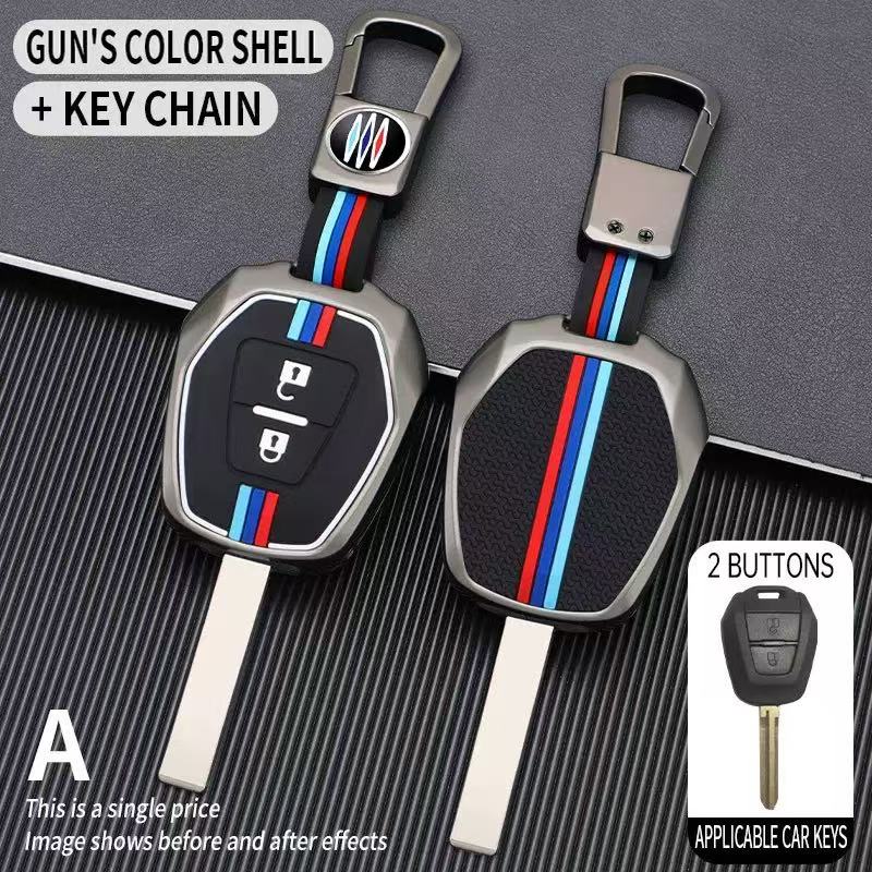 Load image into Gallery viewer, Isuzu Metal Shell &amp; Soft Silicone Full Protection Car Key Fob Case Cover For MU-X, D-MAX
