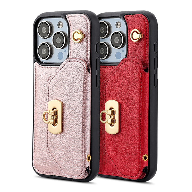 Load image into Gallery viewer, [With Card Slot] Apple iPhone 11 Lock Buckle Leather Shockproof Wallet Series Case
