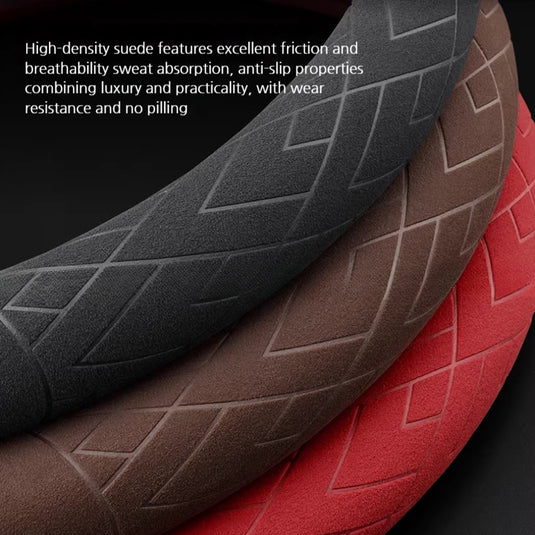 Porsche Premium Suede Steering Wheel Cover for Cayenne 718 Panamera 911 Macan - i-Station Mobile Phone & Electronic Device Repair and Accessories