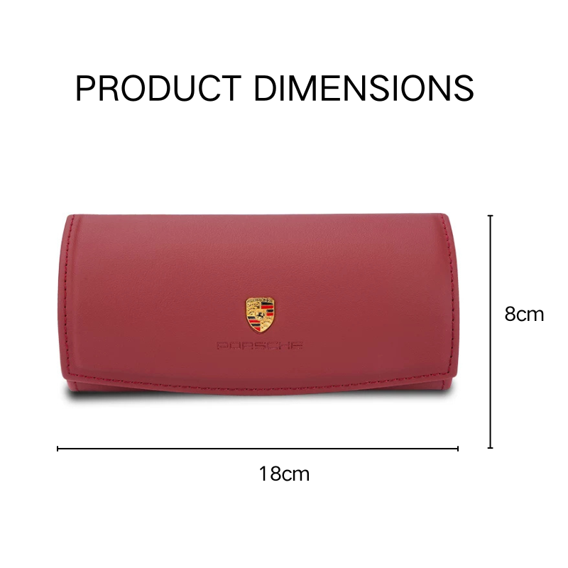 Load image into Gallery viewer, Porsche PU Leather Car Sunglasses Holder for Macan, Cayenne, 718, Panamera, 911, Taycan - i-Station Mobile Phone &amp; Electronic Device Repair and Accessories
