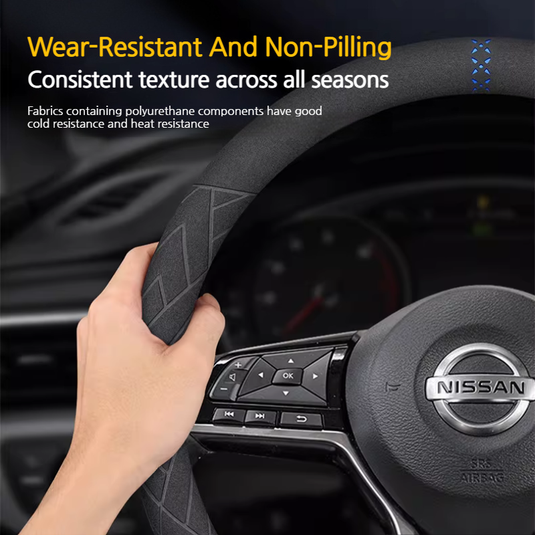 Nissan Suede Anti-Slip Steering Wheel Cover for Sylphy, X-Trail, Teana, Sunny, Tiida, Bluebird - i-Station Mobile Phone & Electronic Device Repair and Accessories