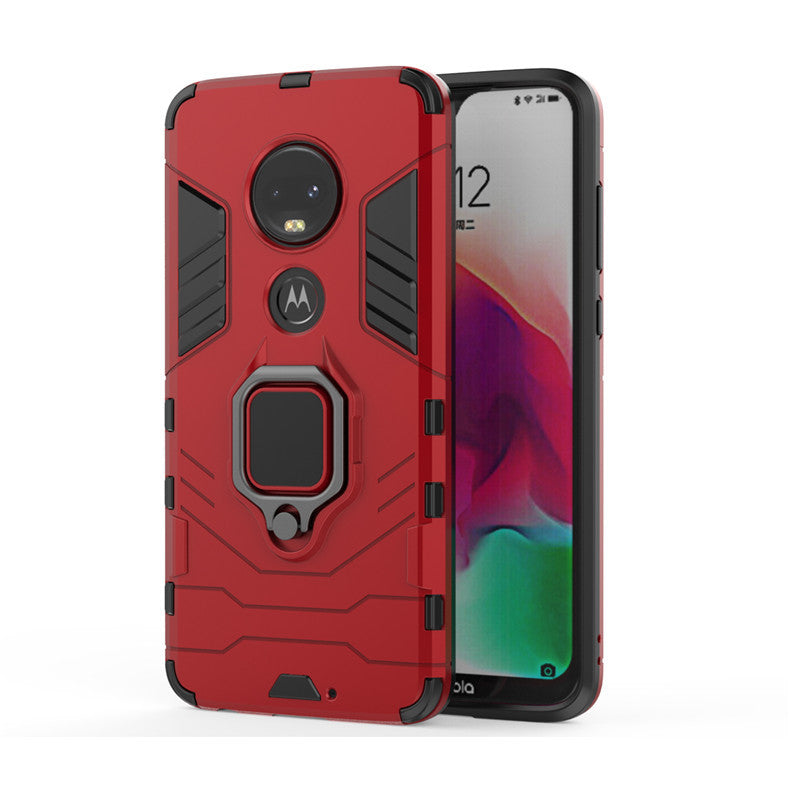 Load image into Gallery viewer, [Magnetic Kickstand] Motorola Moto G7/G7 Plus - Shield Shockproof Rugged Heavy Duty Case With 2PC Tempered Glass Screen Protector
