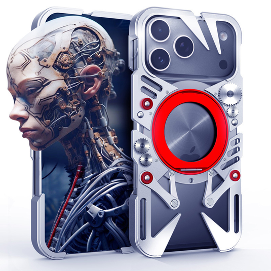 [With 360° Rotating Stand] Apple iPhone 17 Pro/Pro Max - Aluminum Alloy Metal Frame Shockproof Case