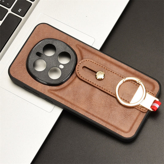 Honor Magic7/Pro - Wristband Leather Back Phone Case