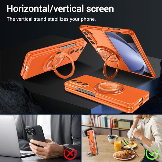 [Magsafe Compatible][Built-in Ring Bracket] Samsung Galaxy Z Fold7 - Minimalism Shockproof Protective Case - i-Station Mobile Phone & Electronic Device Repair and Accessories