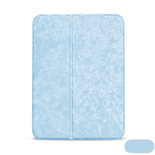 [Built-in Pen Slot] Apple iPad Mini 6/7 8.3'' 6/7th Gen (2021/2024) Shell Pattern Leather Transparent Protective Case