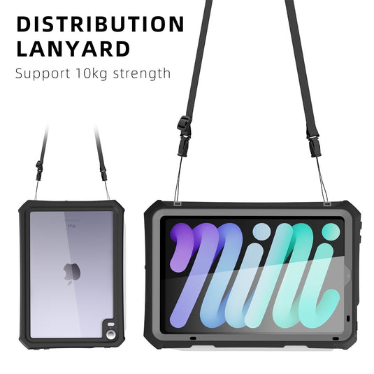 [IP68 Waterproof][With Lanyard] Apple iPad Mini 7 8.3" 7th Gen (Year 2024) - Heavy Duty Lifeproof Style Case