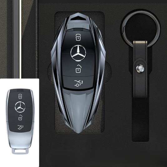 Mercedes Benz Mecha Style Zinc Alloy Car Key Fob Case Cover For Benz A, B, C, E, S, G-Class, GLA, GLB, GLC, GLE, GLS, CLA, CLS, EQC - i-Station Mobile Phone & Electronic Device Repair and Accessories