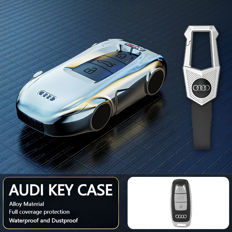 Load image into Gallery viewer, Audi Zinc Alloy Silicone Car Key Fob Case Cover For A3, A4, A5, A6, A8, Q2, Q5, Q7, Q8, e-tron - i-Station Mobile Phone &amp; Electronic Device Repair and Accessories
