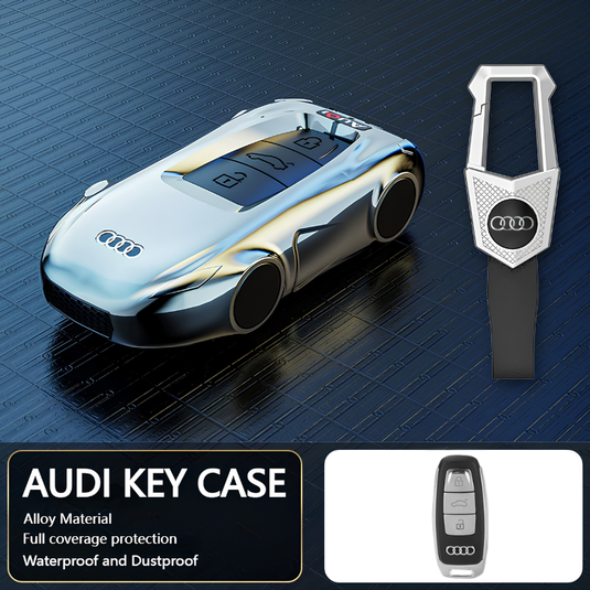 Audi Zinc Alloy Silicone Car Key Fob Case Cover For A3, A4, A5, A6, A8, Q2, Q5, Q7, Q8, e-tron - i-Station Mobile Phone & Electronic Device Repair and Accessories