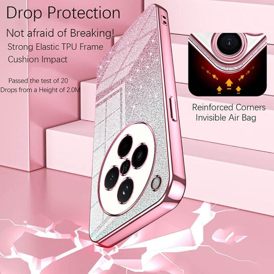 OPPO Find X8 Pro - Soft TPU Electroplated Transparent Shiny Color Stylish Shockproof Case