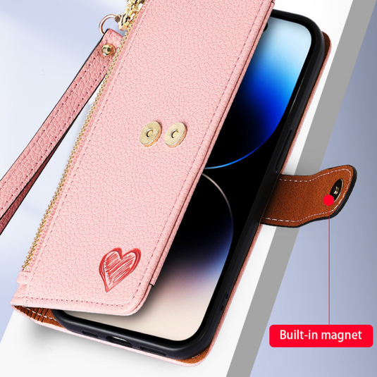 [With Lanyard][With Card Slot] Motorola Moto Edge 40/Neo/Pro Leather Zipper Shockproof Wallet Series Case