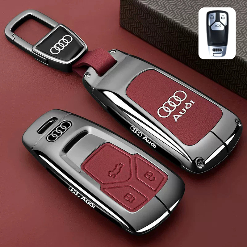 Load image into Gallery viewer, Audi Premium Leather Protection Car Key Fob Case Cover For A3, A4, A5, A6, Q2, Q3, Q5, Q7, Q8, e-tron - i-Station Mobile Phone &amp; Electronic Device Repair and Accessories
