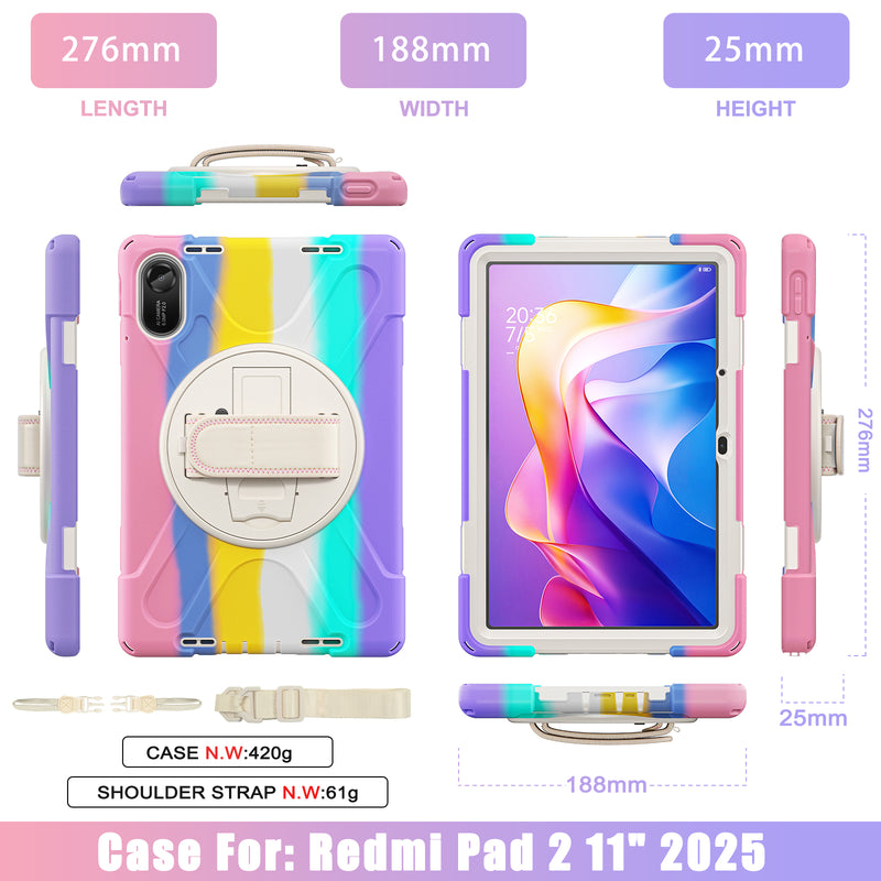 Load image into Gallery viewer, [Built-in Stand][With Shoulder strap] Xiaomi Redmi Pad 2 11&quot; 2025 EVA Kid Friendly Heavy Duty Series Case With Pen Holder - i-Station Mobile Phone &amp; Electronic Device Repair and Accessories
