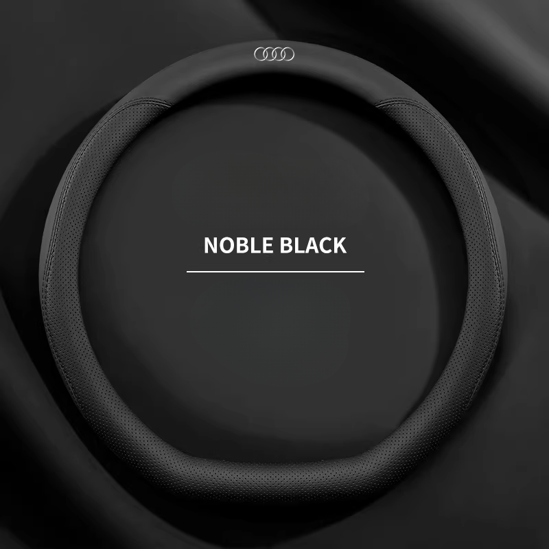 Load image into Gallery viewer, Audi Genuine Leather Breathable Steering Wheel Cover for Q5L, A4L, A6L, A3, A5, A7, A8, Q3, Q7, Q8

