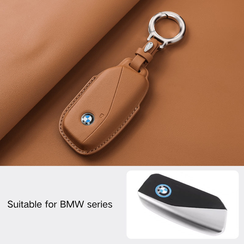 Load image into Gallery viewer, BMW Leather Car Key Protective Case For 1, 2, 3, 5, 7 Series, X1, X3, X5, X6, X7, ix1, ix40, ix50, i8
