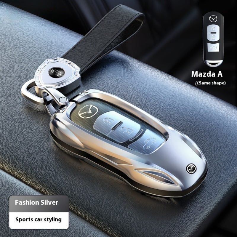 Load image into Gallery viewer, Mazda Stylish Metal Car Key Protective Case For CX-5, CX-3, CX-30, CX-8, MX-5, Mazda3,6
