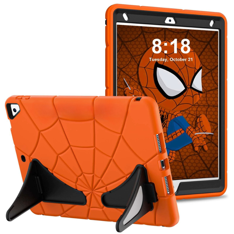 Load image into Gallery viewer, [Built-in Stand][With Pen Slot] Apple iPad Mini 6/7 8.3'' 6/7th Gen (2021/2024) Spiderman Cartoon Kids Full-cover Silicone Shockproof Case - i-Station Mobile Phone &amp; Electronic Device Repair and Accessories
