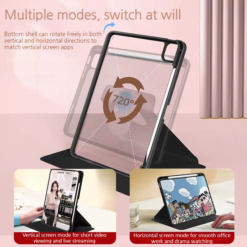 Load image into Gallery viewer, [Built-in Pen Slot] Apple iPad Air 11-inch M2/5 (2024/2025) Iron Man Smart 360° Degree Rotate Stand Shockproof Flip Cover Case
