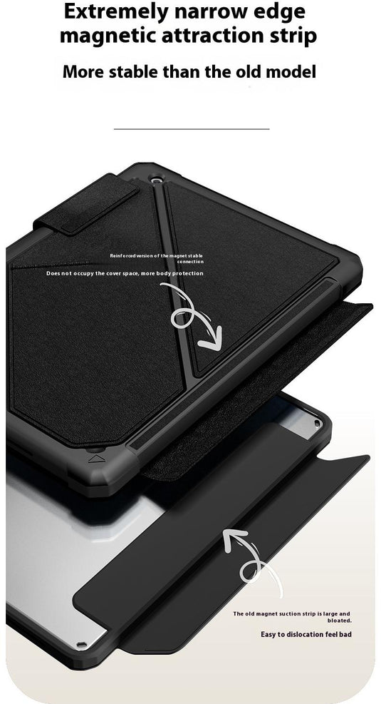 [With Pen Slot] Apple iPad 10.2" 7th/8th/9th (2019/2020/2021) - Full Coverage Shockproof Air Cushion Magnetic Case