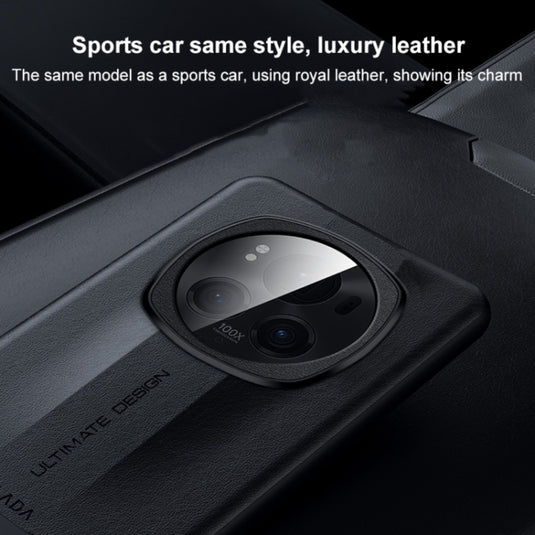 Honor Magic6/Pro - Splicing Plain Leather PC Shockproof Phone Case