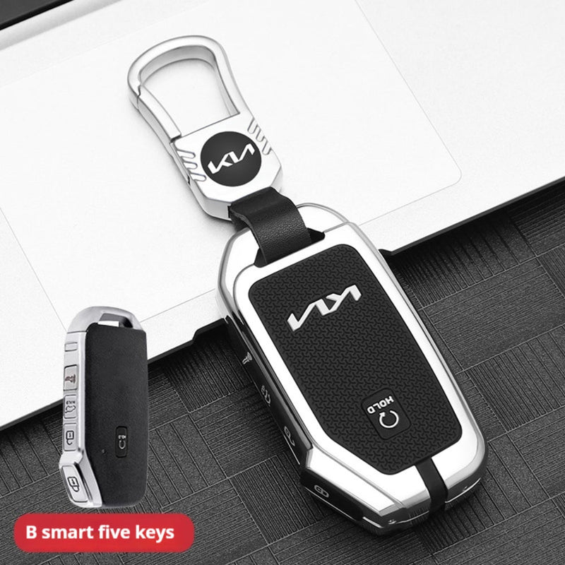 Load image into Gallery viewer, Kia Zinc Alloy + Silicone Car Key Fob Case Cover For K5, Seltos, Sportage, Sorento, Cerato, Ceed, Niro EV, Telluride, Soul, Proceed - i-Station Mobile Phone &amp; Electronic Device Repair and Accessories
