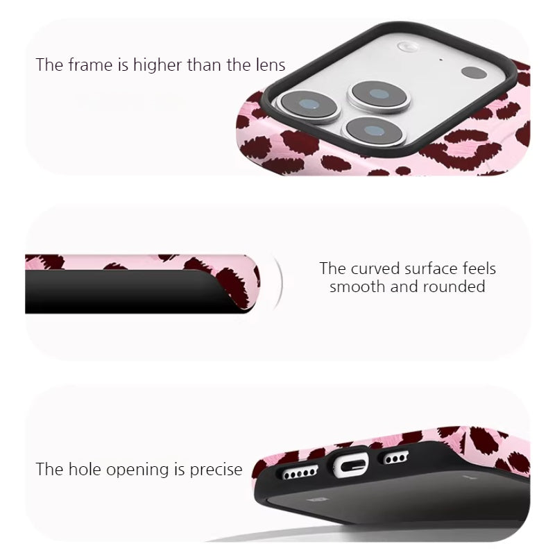 Load image into Gallery viewer, [Magsafe Compatible] Apple iPhone 17/Air/Pro/Max - Minimalist Leopard Print Shockproof Stand Case
