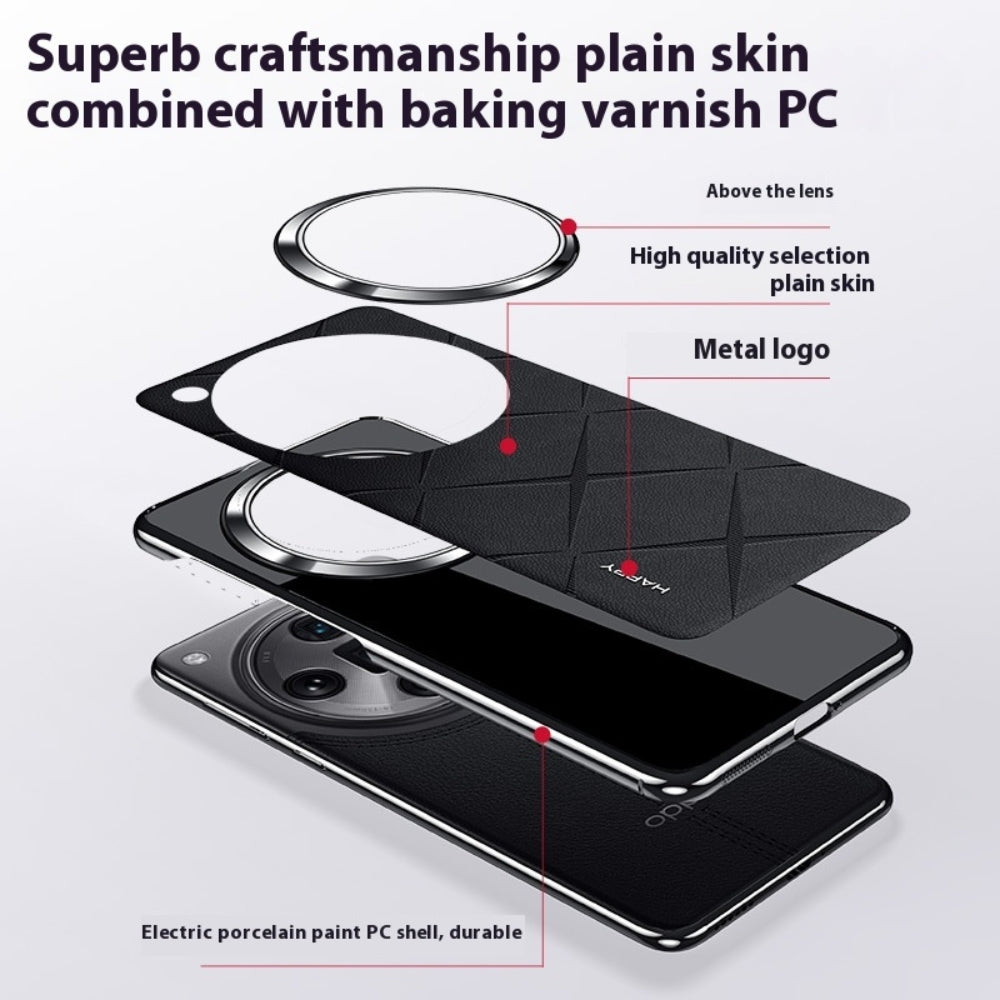 OPPO Find X8 Pro - Plain Leather PC Phone Case - i-Station Mobile Phone & Electronic Device Repair and Accessories