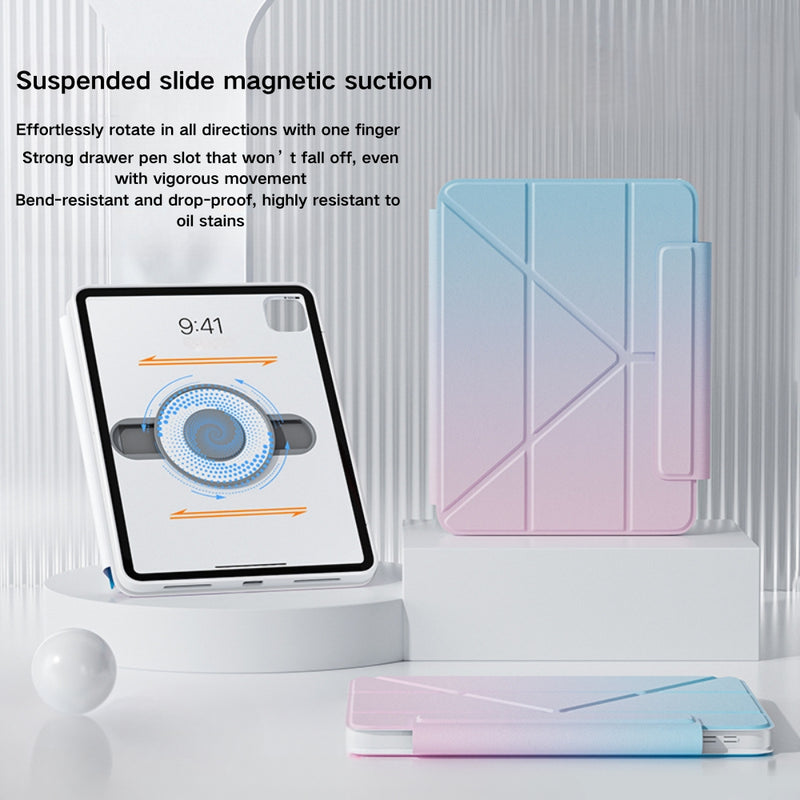 Load image into Gallery viewer, [Floating Track] [With Pen Slot] Apple iPad Air 11-inch M2 (2024) - Detachable Magnetic Shockproof Protective Case
