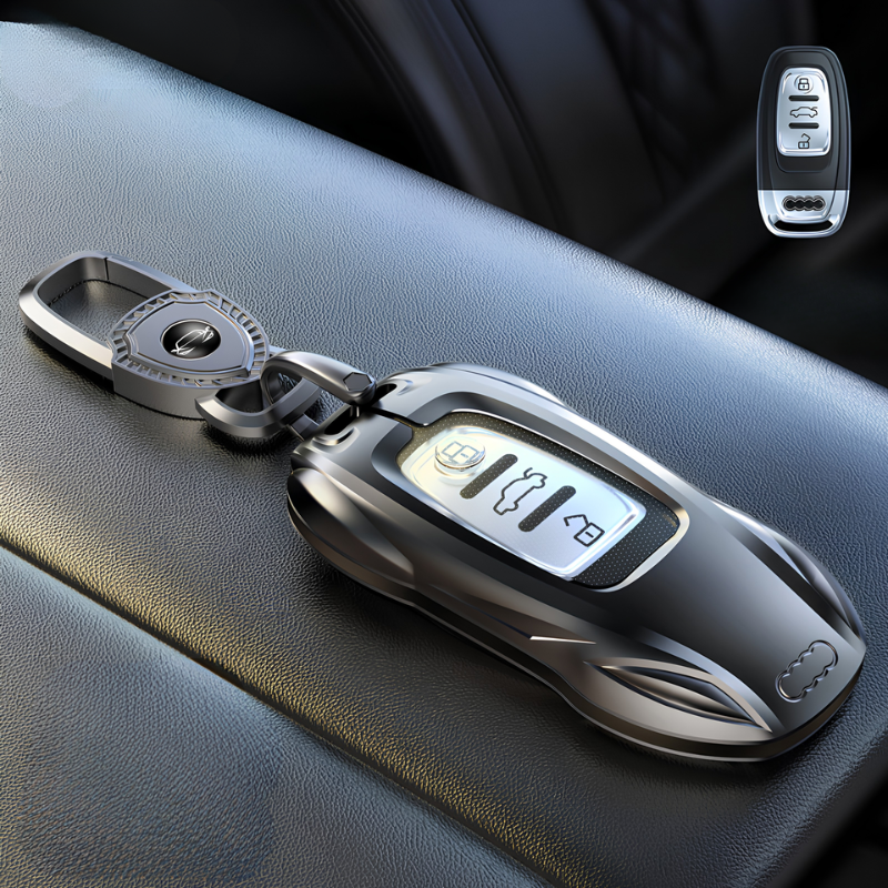 Load image into Gallery viewer, Audi Zinc Alloy Silicone Car Key Fob Case Cover For A3 For A4, A5, Q3, Q7, Audi TT - i-Station Mobile Phone &amp; Electronic Device Repair and Accessories
