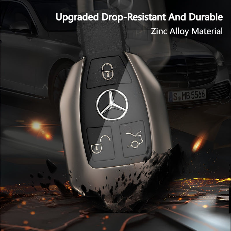 Load image into Gallery viewer, Mercedes Benz Carbon Fiber Metal Protective Car Key Fob Case Cover For Benz A, B, C, E, GLC, GLE - i-Station Mobile Phone &amp; Electronic Device Repair and Accessories
