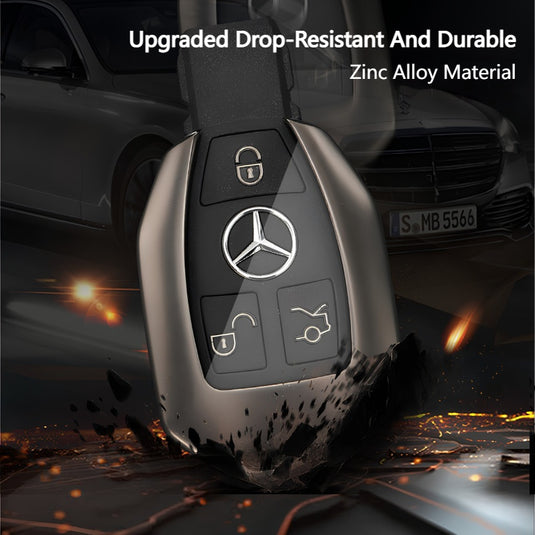 Mercedes Benz Carbon Fiber Metal Protective Car Key Fob Case Cover For Benz A, B, C, E, GLC, GLE - i-Station Mobile Phone & Electronic Device Repair and Accessories