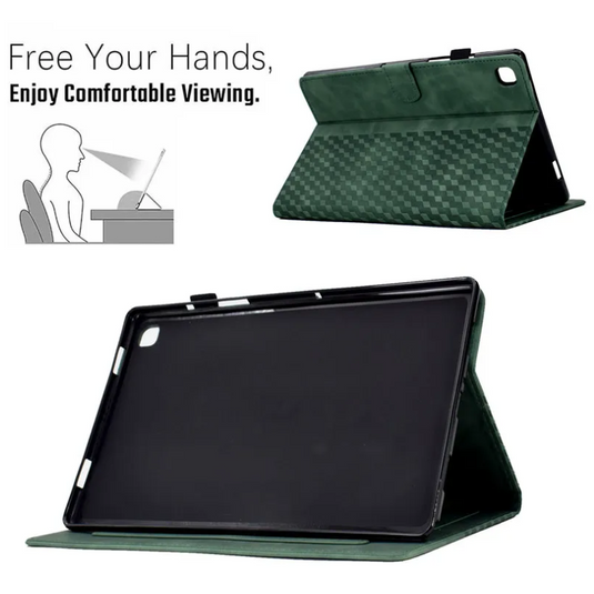 [With Card Slot] Apple iPad 10 10.9'' 10th Gen (2022) Square Embossing Leather Stand Case Flip Cover